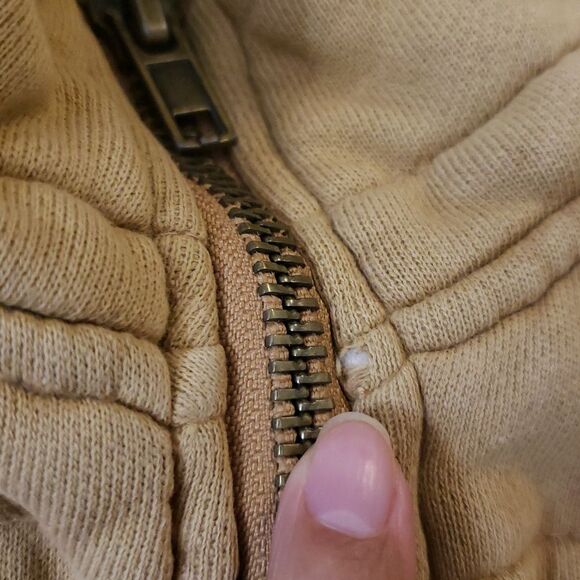 Free People Tan Quilted Dolman Jacket Size Medium - Picture 10 of 10